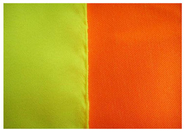 Yellow Orange Fluorescent Cotton Fabric Anti Static For Workear Garment
